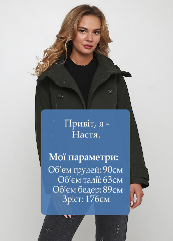 Темно-зеленое демисезонное Пальто пиджак H&M