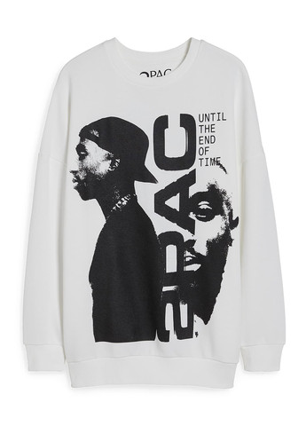 Білий світшот C&A малюнок без декору (293941215)