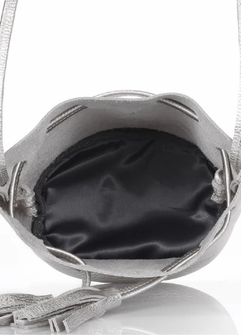 Кожаная сумочка на завязках Bucket 17х20 см PoolParty (191021996)