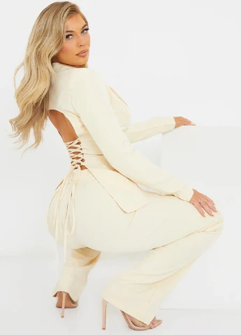 Айвори женский жакет PrettyLittleThing однотонный - летний