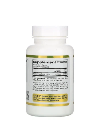 Витамин C Gold C 1000 мг (60 капс) калифорния голд California Gold Nutrition (255409434)