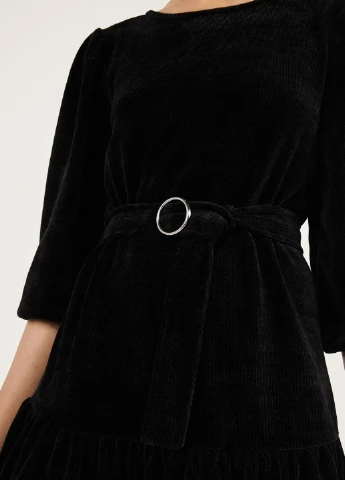 Черное кэжуал платье Bershka однотонное