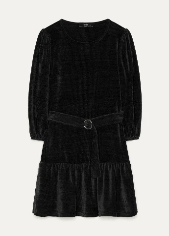 Черное кэжуал платье Bershka однотонное