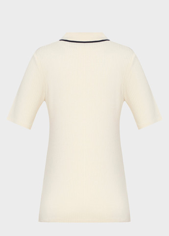 Белая женская футболка-поло Gant однотонная