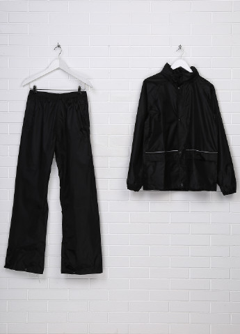 Черный демисезонный костюм (ветровка, брюки) брючный Regatta