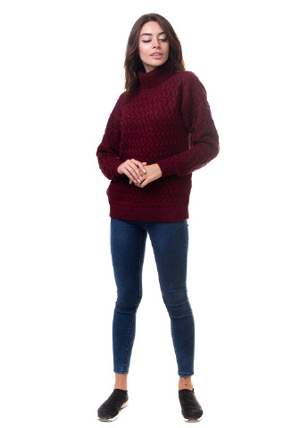 Бордовий зимовий светр жіночий Bakhur