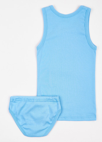 Голубой демисезонный комплект (майка, трусы) Фламинго