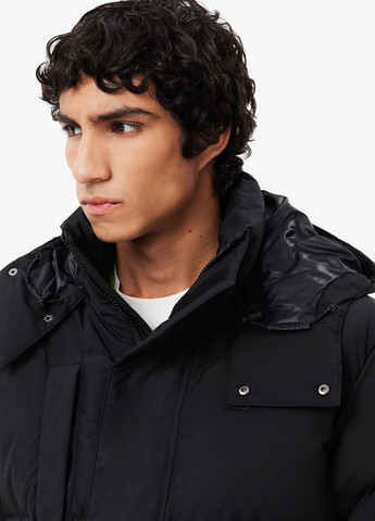 Черный зимний Пуховик Lacoste