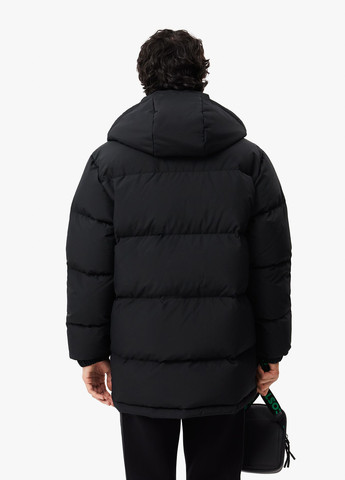 Черный зимний Пуховик Lacoste