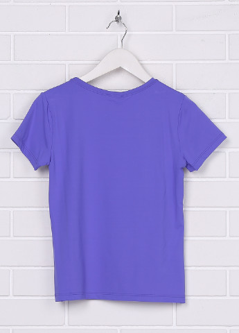 Фиолетовая летняя футболка с коротким рукавом Fisichino