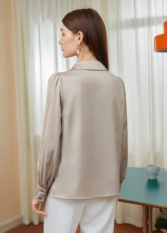 Кремовая блуза SHEIN