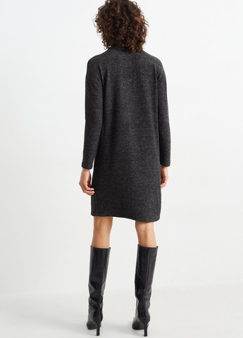 Темно-сіра кежуал сукня сукня светр C&A меланжева