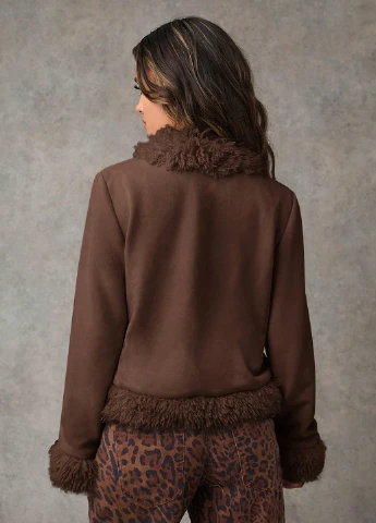 Коричневая демисезонная куртка SHEIN
