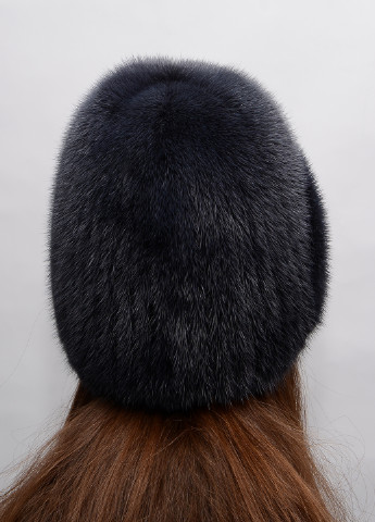 Зимова жіноча норкова шапка з в'язаного хутра Меховой Стиль лобик (199429274)