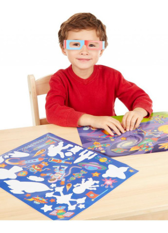 Набор для творчества Многоразовые 3D наклейки с очками Приключения (MD9375) Melissa&Doug (202374362)