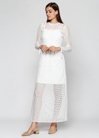 Белое коктейльное платье Silvian Heach однотонное