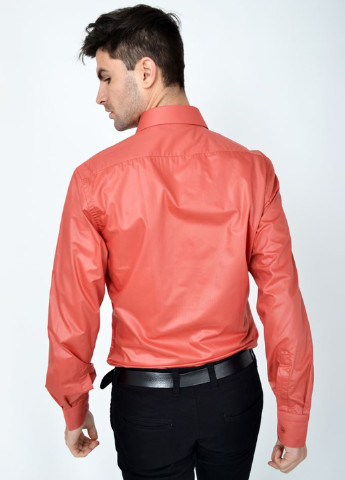 Оранжевая кэжуал рубашка однотонная Ager с длинным рукавом