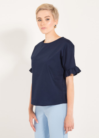 Темно-синяя летняя блуза Bessa