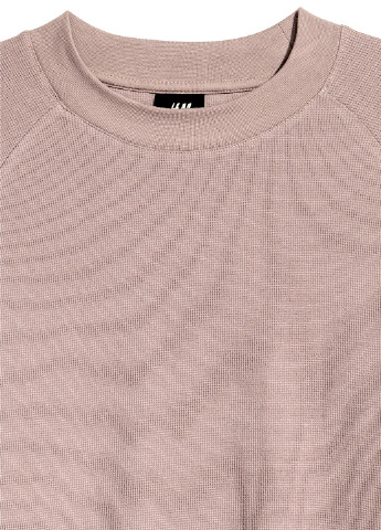 Світшот H&M - Прямий крій однотонний пудровий кежуал - (139502411)