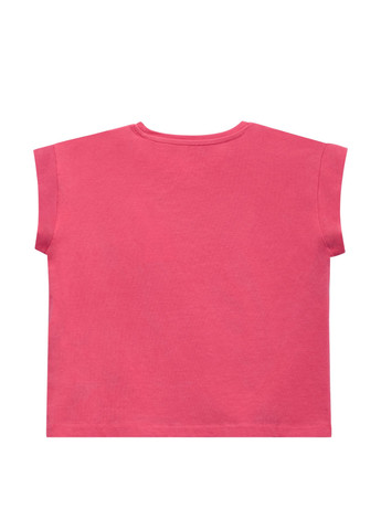 Малиновая летняя футболка Guess