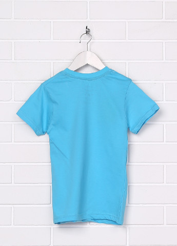 Голубая летняя футболка с коротким рукавом Akku
