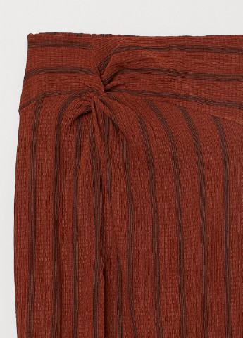 Терракотовая кэжуал в полоску юбка H&M