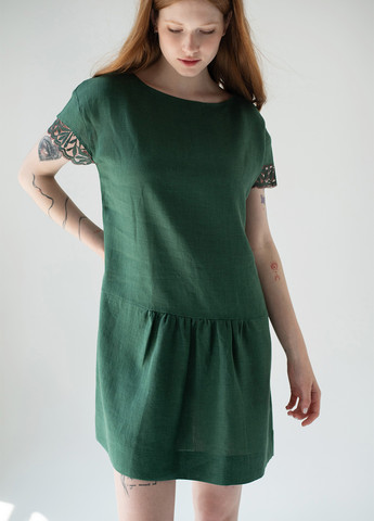 Зеленое кэжуал сукня Silence однотонное