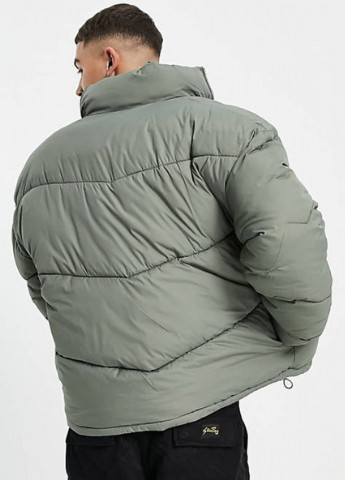 Оливковая зимняя куртка зимняя свободного кроя New Look 111036795 khaki