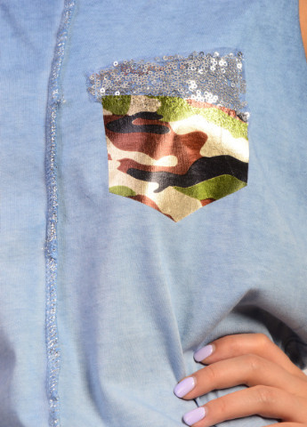 Синя кежуал плаття, сукня оверсайз New Collection однотонна