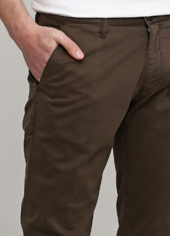 Хаки кэжуал демисезонные зауженные брюки Drykorn