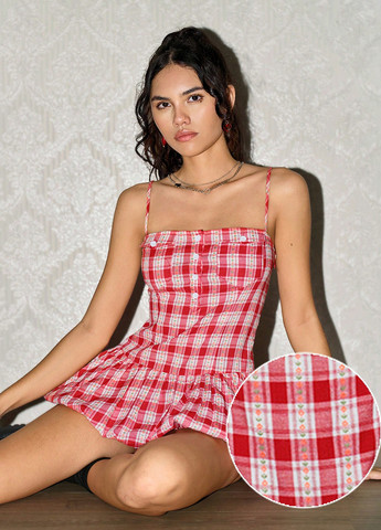 Летний женский сарафан SHEIN в клеточку