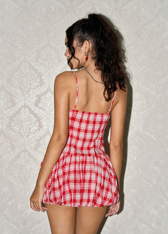 Летний женский сарафан SHEIN в клеточку