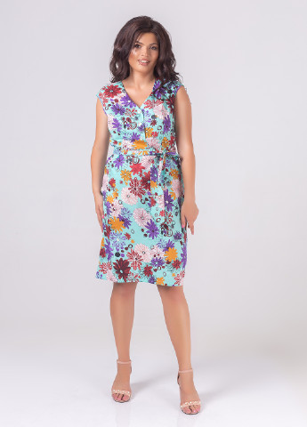 Мятное кэжуал платье Charm Collection с цветочным принтом