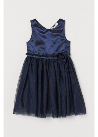 Тёмно-синее платье H&M (241698888)