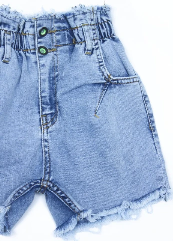 Шорти на гумці для дівчинки блакитні JEANSclub MOM (253108840)