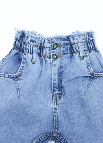 Шорти на гумці для дівчинки блакитні JEANSclub MOM (253108840)