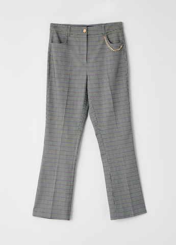 Комбинированные кэжуал демисезонные укороченные брюки Mohito