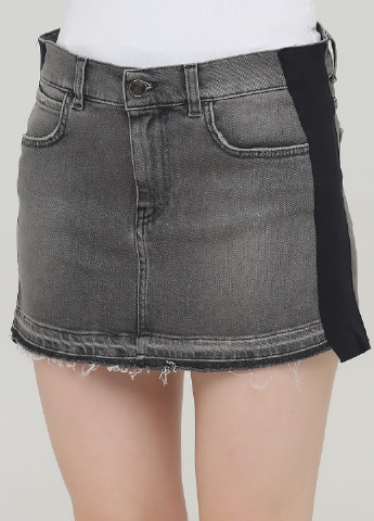 Темно-серая джинсовая однотонная юбка Pinko