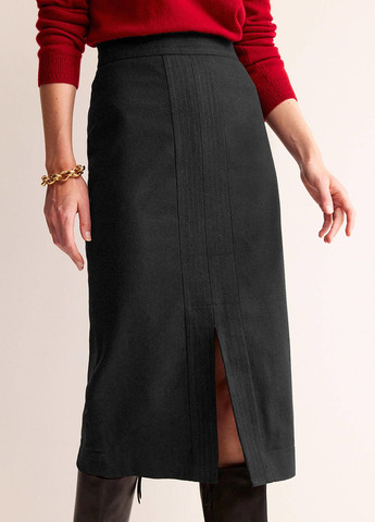 Черная кэжуал однотонная юбка Boden карандаш