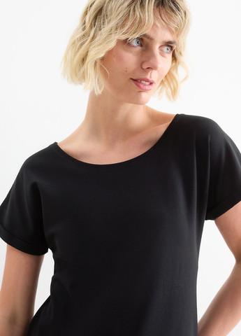 Черное кэжуал платье платье-футболка C&A однотонное