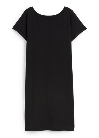 Черное кэжуал платье платье-футболка C&A однотонное