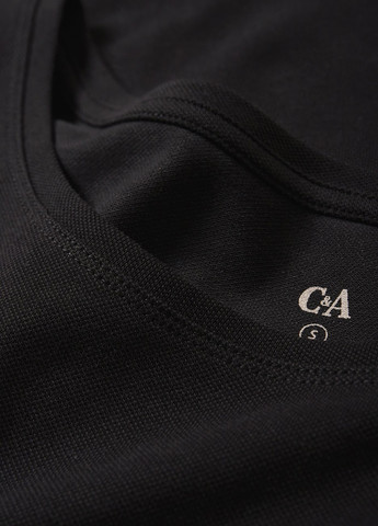 Черное кэжуал платье платье-футболка C&A однотонное
