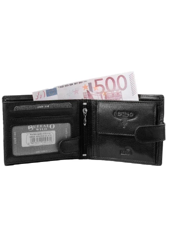 Мужское кожаное портмоне 13х10х2,5 см Buffalo Wild (232989451)