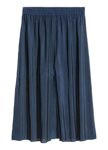 Синяя кэжуал однотонная юбка H&M клешированная