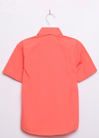 Коралловая классическая рубашка однотонная Let's Shop