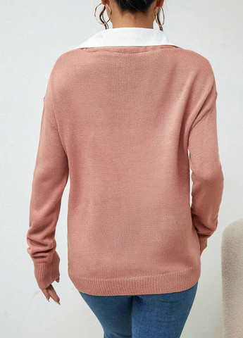 Лососевый демисезонный свитер SHEIN