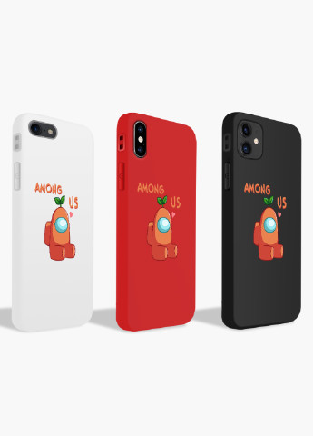 Чехол силиконовый Apple Iphone 8 plus Оранжевый Амонг Ас (Orange Among Us) (6154-2410) MobiPrint (219556249)
