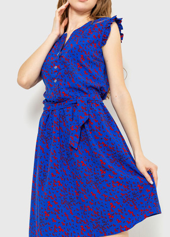 Синее кэжуал платье Ager с рисунком