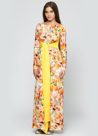 Комбинированное кэжуал платье Gingier с цветочным принтом