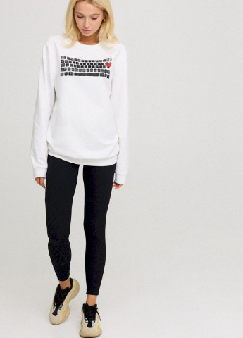 Белый світшот жіночий oversize /no flis/ YAPPI (254658570)